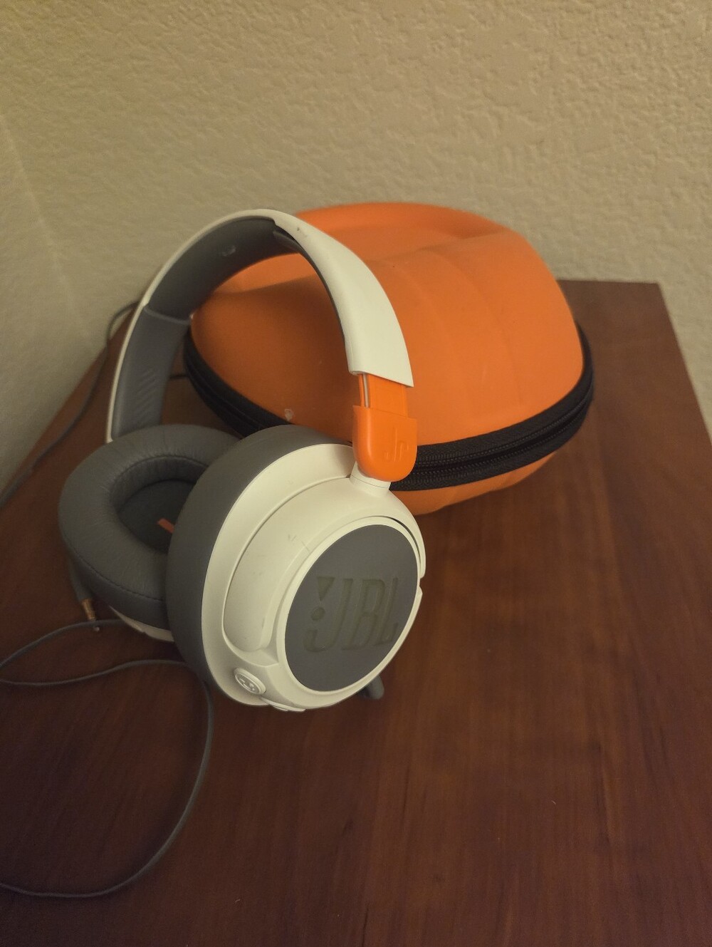 JBL Over-Ear Wired Headphones in White and Gray